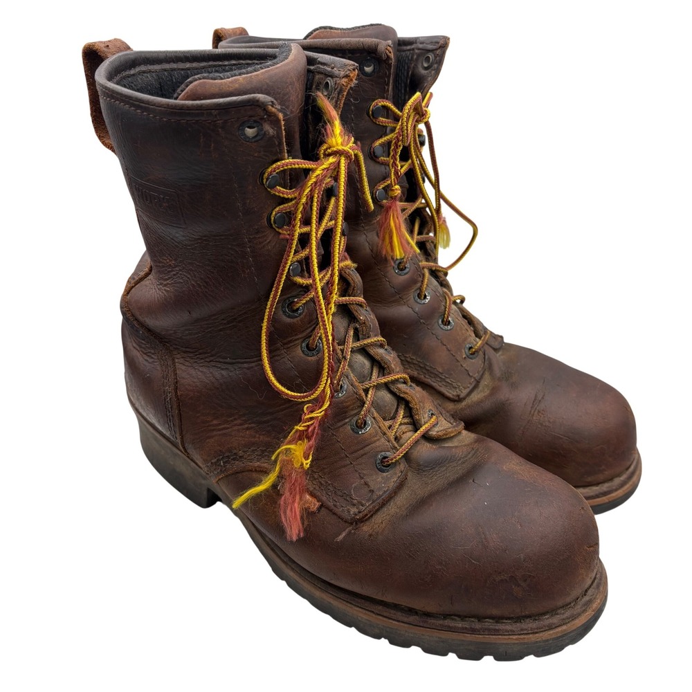 Worx Red Wing Work Boots Mens 9M Brown Leather Steel Toe EH Industrial STK 5431